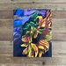 Sunflower, Matted and signed 8x10”, art print, wall art print, wall decor, floral art decor, autistic artist, Viktor Bevanda Art, Vichysart 