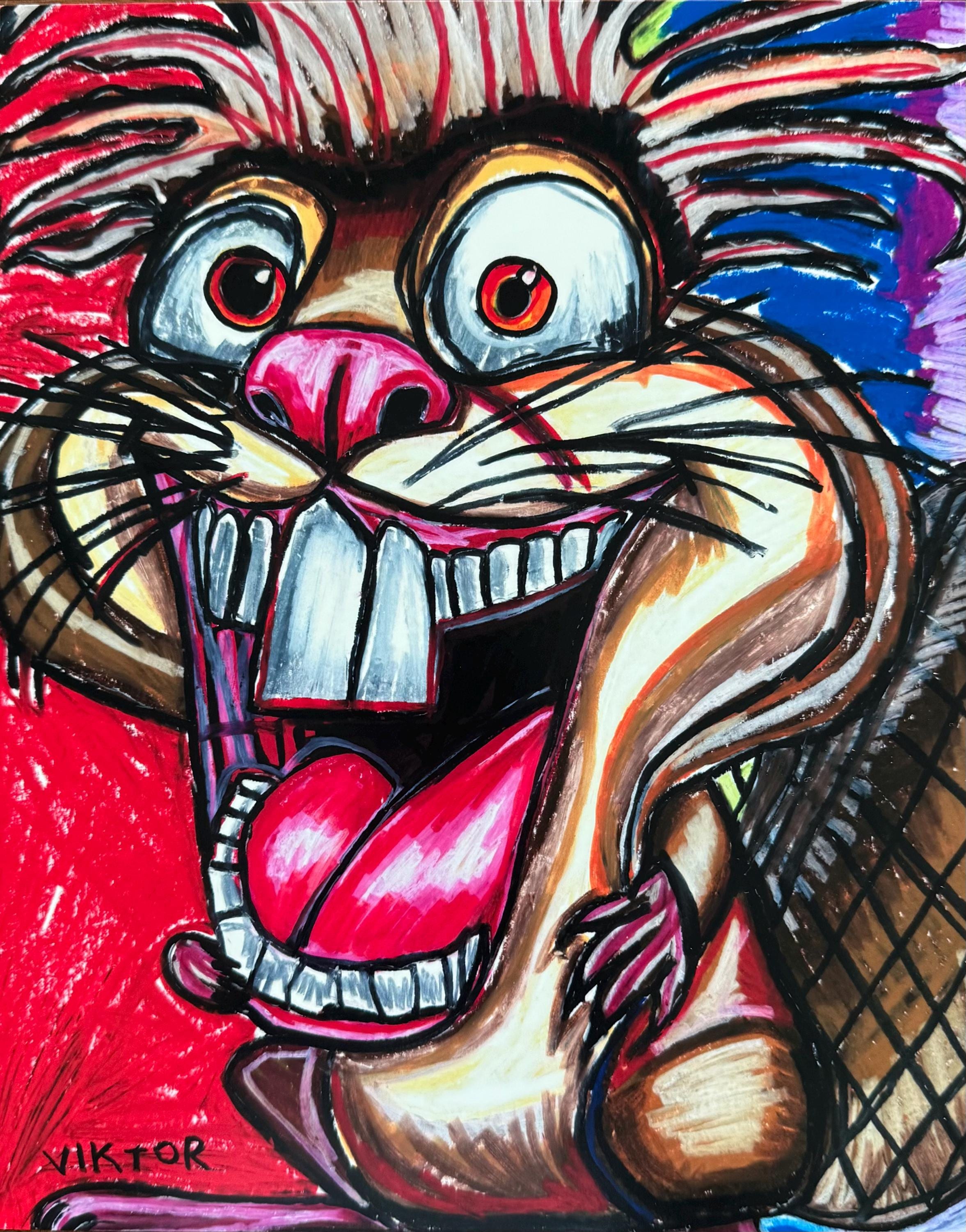 Beaver Print | Animal Wall Art | Modern Boho Artwork | Animal Canvas Poster | Beaver Illustration | Colorful Wall Art | Beaver Painting