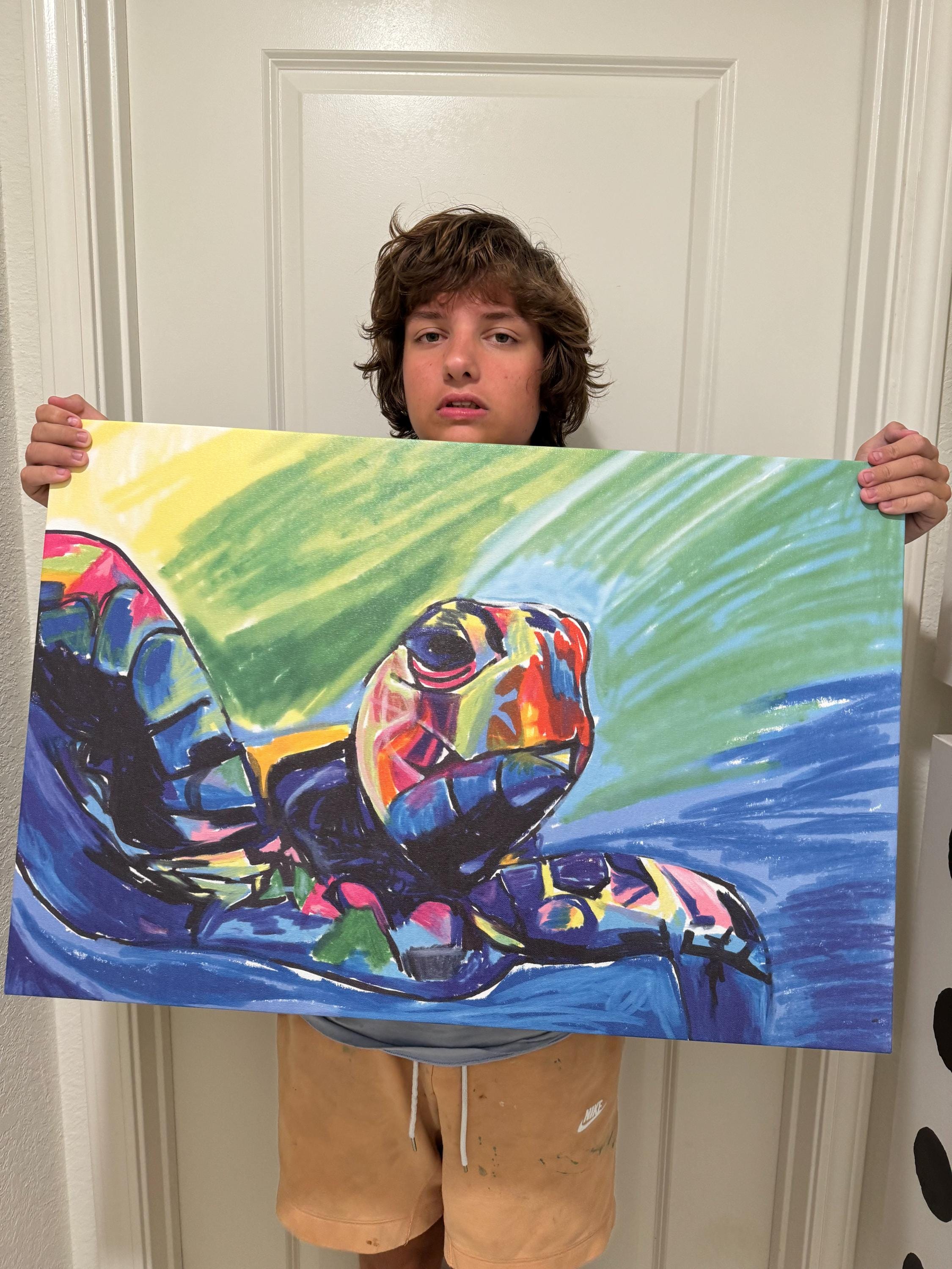 古塔つみ over print POP ART canvas mint ED5 Turtle - Animal Pop Art Prints, ANIMAL Canvas Print, Colorful