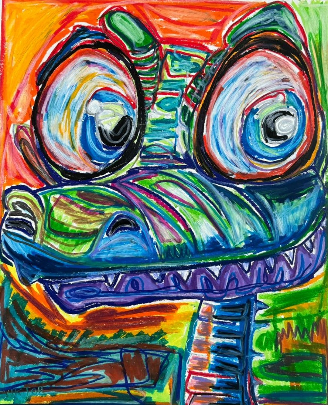 Colorful Alligator Pop Art Print – Gator Painting, Animal Wall Art - Etsy