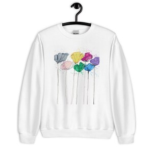 Unisex Sweatshirt, flowers art, gift for her, Valentines gift, Mothers Day gift
