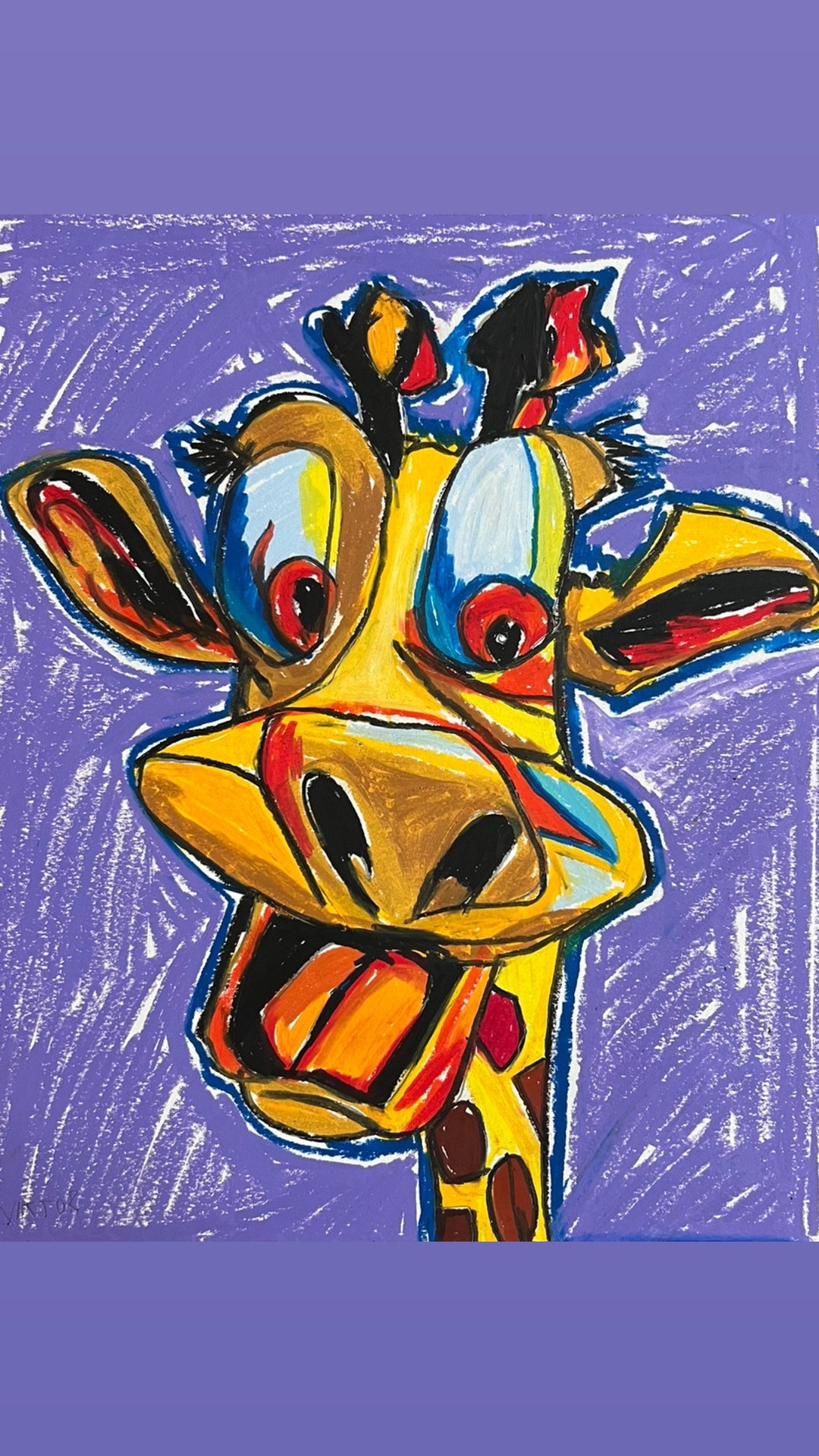 Sophie Giraffe Art Print Canvas Art Canvas Wall Art Illustration Home