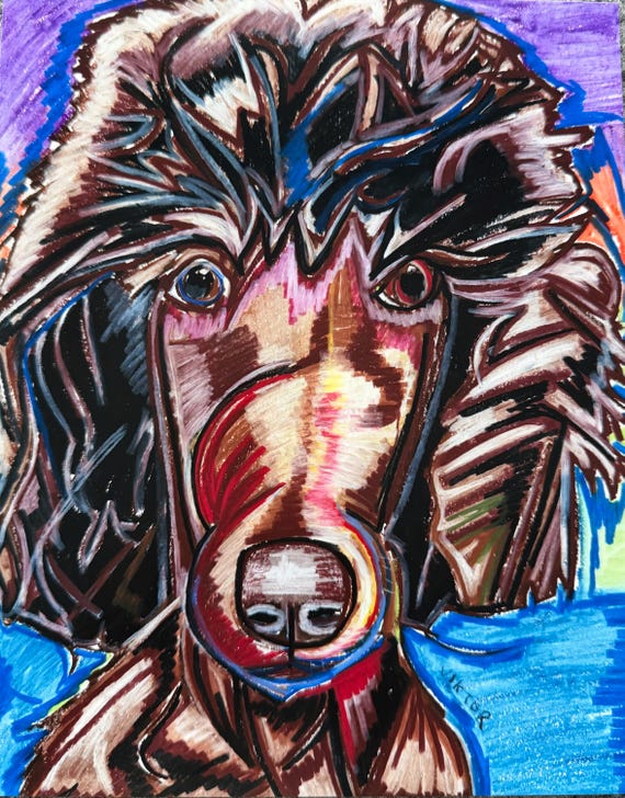 犬 ポップ アート フレンチブルドッグ油絵カラフルアート絵画ポップ