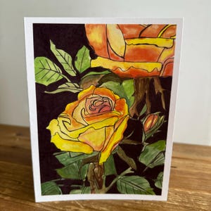 Fleurs - Cartes de voeux, Cartes faites main, Amoureux des fleurs, Cartes de remerciement, Cartes de vacances, Peinture de roses, Peinture de calla Lillie, Image d'orchidée