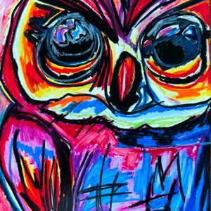 OWL - Animal Pop Art Prints, ANIMAL Canvas Print, Colorful Poster, Owl Wall Art Painting, Colorful  decoration, Farmhouse design, Owl decor
