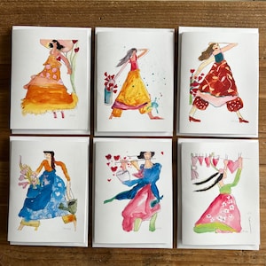 Cartes pour ELLE - Cartes de voeux, cartes faites main, photo de femme, cartes d'anniversaire, cadeau de Noël, fête des mères, Saint-Valentin, cadeau pour elle, femme