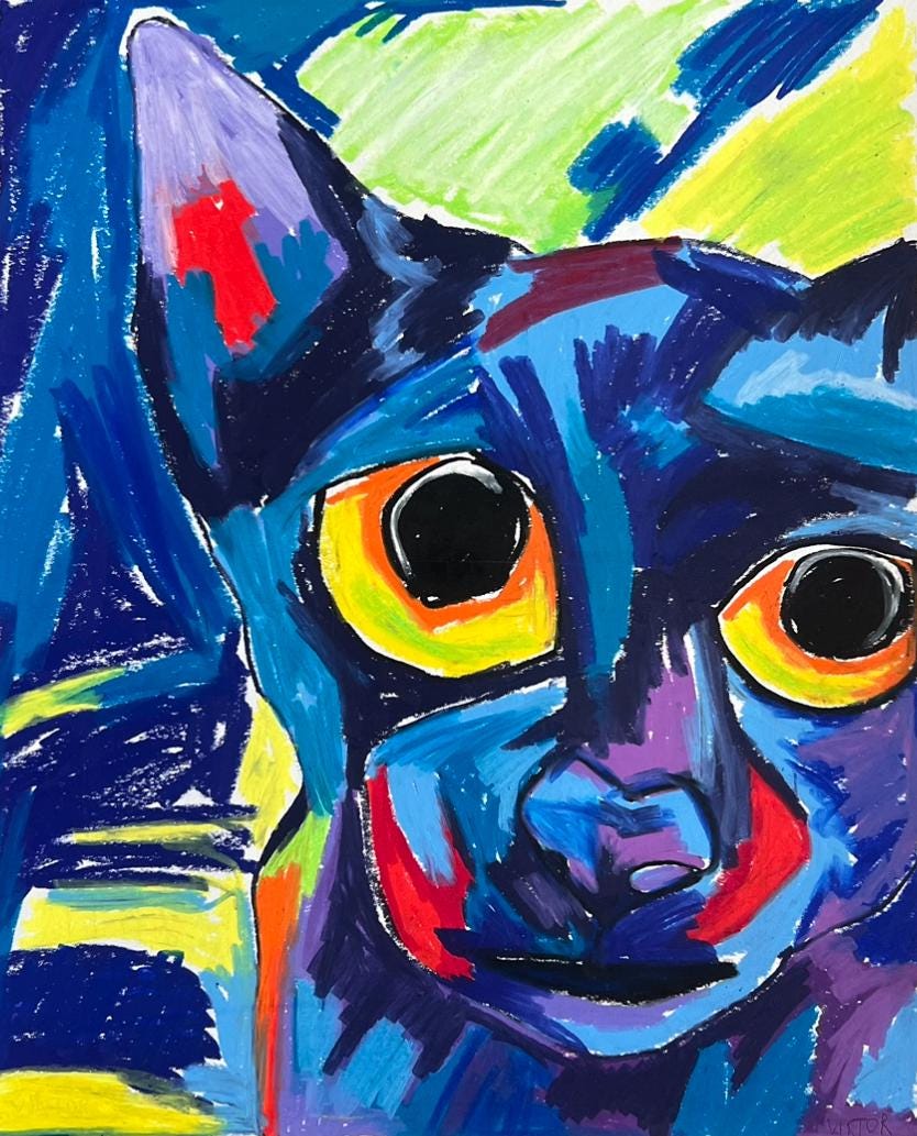 Cat - Animal Pop Art Prints, Cat Canvas Print, Colorful Poster, Wall Art Painting, Colorful decoration, Animal art design, Cat lovers gift