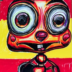 Funny ANT - Animal Pop Art Prints, ANIMAL Canvas Print, Colorful Poster, Insect Wall Art, Colorful decoration, ANT design, Ant painting