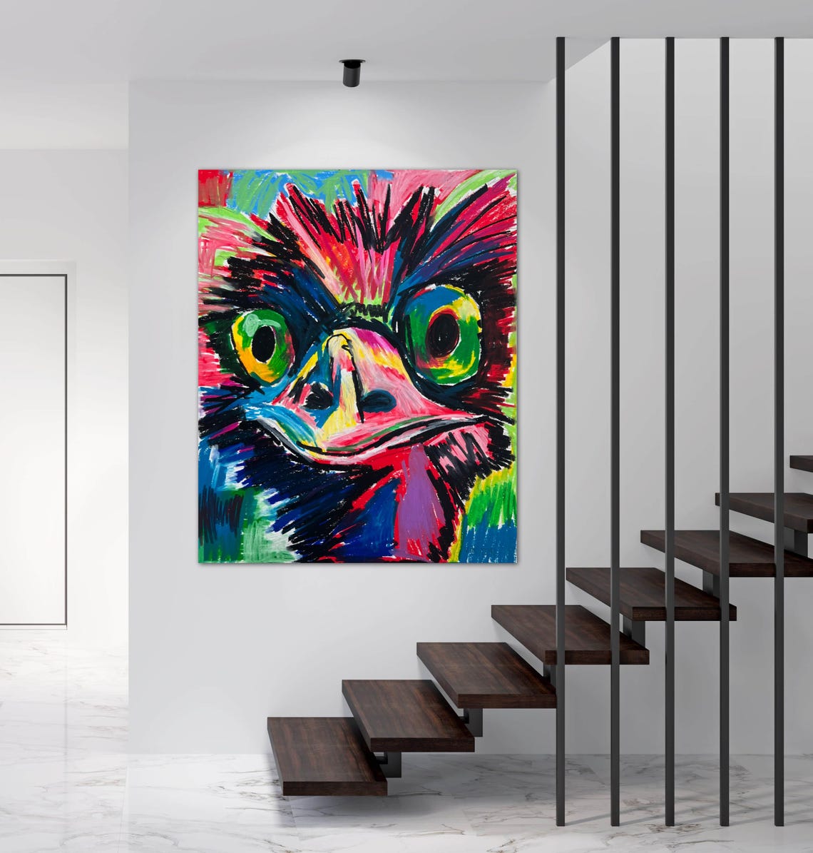 EMU - Animal Pop Art Prints, ANIMAL Canvas Print, Colorful Poster ...
