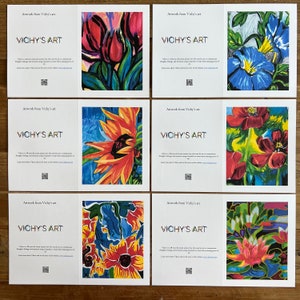 Fleurs - Cartes de voeux, amoureux des fleurs, cartes d'anniversaire, cartes de remerciement, cadeau de Noël, cadeau pour elle, carte-cadeau personnalisée, carte de fleurs