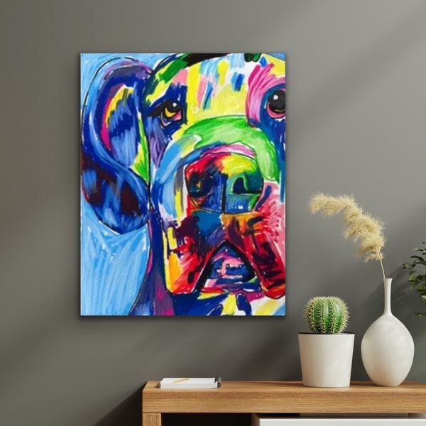 Abstract Dog Art Etsy