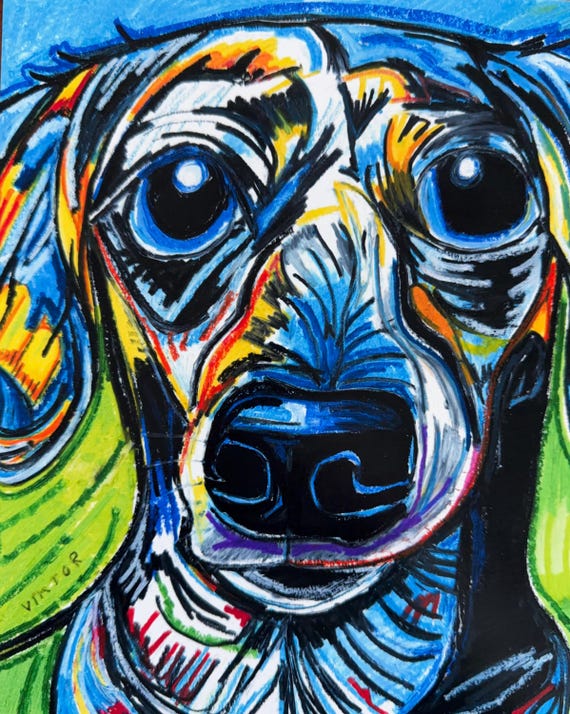 アート・写真 カラフルな動物のポップアート絵画