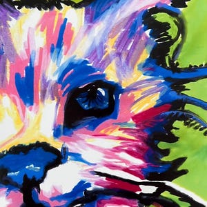 Cat - Animal Pop Art Prints, ANIMAL Canvas Print, Colorful Poster, Digital Print, Wall Art, Colorful decoration, Cat painting, Gift for her