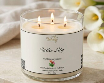 Calla Lily 3-Wick Soy Candle