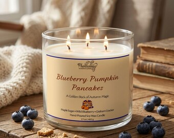 Blueberry Pumpkin Pancakes 3-Wick Soy Candle