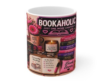 Bookaholic Just One More Chapter Ceramic Coffee Mug