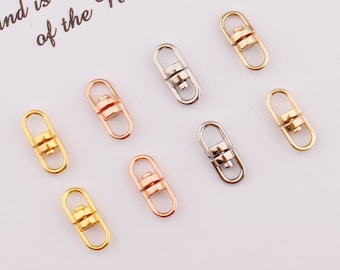 16mm swivel snap hooks connector swivel Joint Jewelry finding 360º keychain hook connector hardware DIY accessories double loops 10-20-50pcs