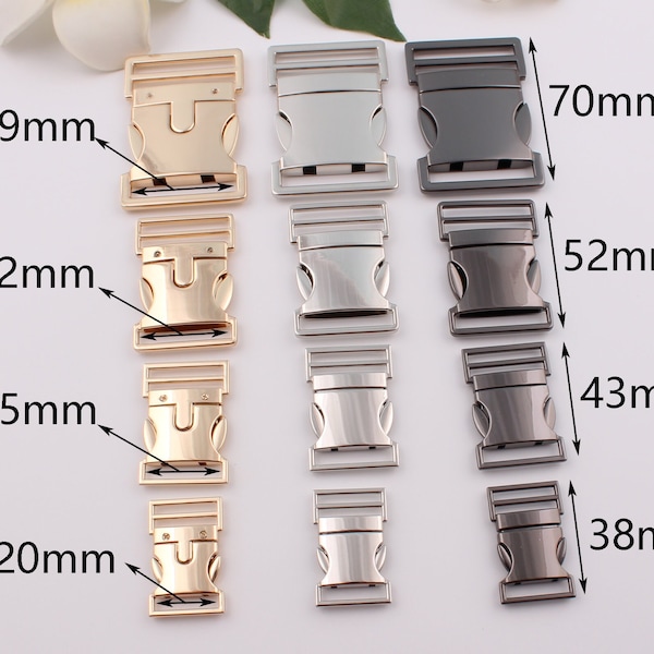 20-39mm inner side release buckle,metal release belt buckle,adjustable backpack buckles,dog collar strap webbing hardware