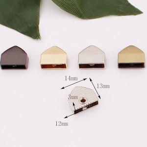 metal zipper end,zipper end caps,zip cap,zip stops,clasps cord end caps bag purse zipper,DIY bag hardware 2/4/10 pcs