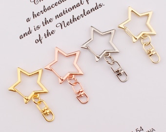 43mm×26mm star swivel clasp swivel key ring clasp DIY swivel hook lobster clasps swivel clip push gate hook trigger snap hook 4-10-20pcs
