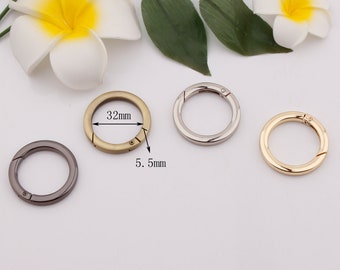 Ancient bronze Flat rings,Spring gate ring,Crafts Supplies O Rings Snap Clip,Snap hook,Purse strap rings,Round Ring for Bag-1/'/',1 14/'/'