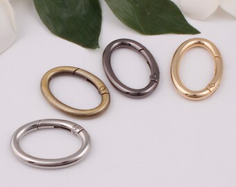 spring o ring clasps spring gate ring purse o ring round ring push gate snap hook 2-4-10pcs 1.25 32mm Inner