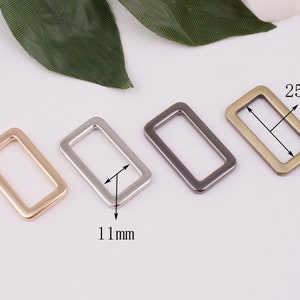 25mm inner 1“ metal flat rectangle buckle rectangular rings webbing bag clasp bag strap buckle purse ring handbag strap hardware 2-4-10 pcs