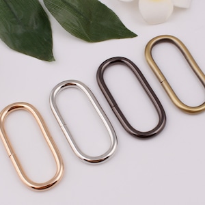 50mm interior 2" metal oval ring bag ring ring elliptical ring strap ring leather craft handbag making hardware 2-4-10 pcs