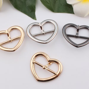 30mm inner 1.25“ heart shape belt buckle strap buckle adjuster buckle webbing buckle purse single prong buckle bag purse hardware 2-4-10pcs