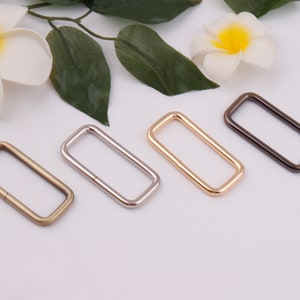 51mm interior 2 &quot; rectángulo metal hebilla rectangular anillos bolsa de cierre bolsa cierre bolsa correa buckle bolso anillo correa hardware 2-4-10 piezas