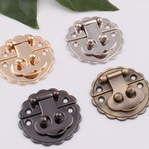 Metall HolzBox Gepäckverschluss,Hakenbox Verschluss,Schmuck box Latch,Geschenkboxen Latches,Verzierung Haken Latch,Boxen Machen Hardware 1-2-5 Set