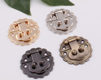 Metal Wooden Box Luggage Lock,Hook Box Lock,Jewelry Box Latch,Gift Boxes Latches,Embellishment Hook Latch,Boxes Making Hardware 1-2-5 Set