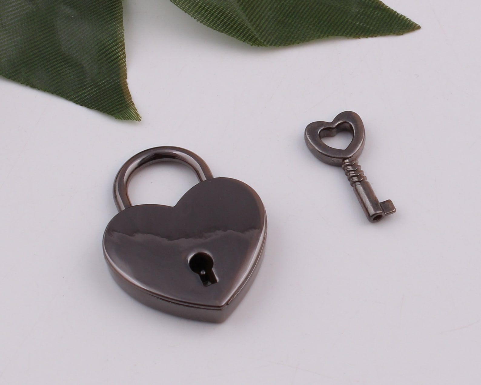 Heart-shaped Padlock With Key Love Lock Couple Gifts Purse Bag Lock ...