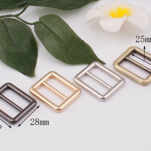 25mm inner 1“ metal adjuster buckle belt regulator slide buckle strap buckle bag regulator strap adjuster bag hardware 2-4-10pcs