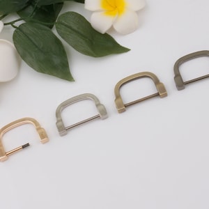 30mm Inner metal d ring horseshoe d ring screw d ring bag connector u shape ring bag hardware bag clasp screw shackle d rings 2-4-10 pcs