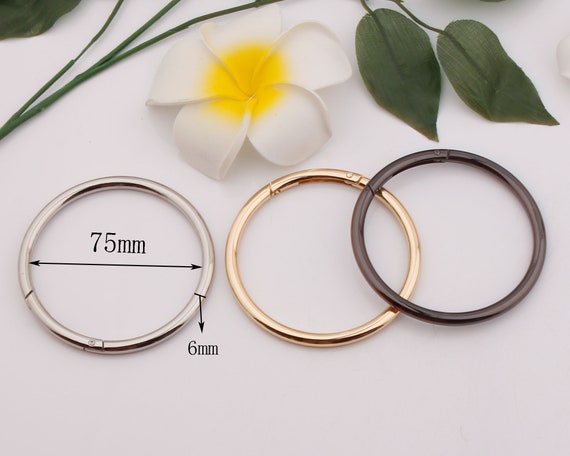 3 Inch 75mm Inner Round Spring O Ring Clasps Metal O Rings Round Ring Spring Gate Ring Purse O Ring Push Gate Snap Hook 2 4 10pcs Etsy