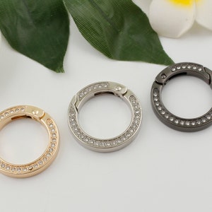 25mm inner round spring o ring clasps key spring ring metal o rings round ring spring gate ring purse o ring push gate snap hook 1-2-4-10pcs