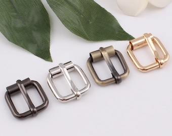 16mm inner 5/8” metal belt adjuster buckle tri bar buckles strap buckle webbing buckle adjuster slider leather bag handware 2-4-10pcs