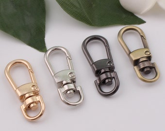 8mm innen Metall schwenkbar Verschluss Schwenkhaken Schwenkhaken Haken Push Gate Snap Haken Haken Haken Haken Haken Tasche Haken Tasche Hardware 2-4-10pcs