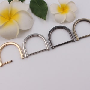 38mm Inner metal d ring horseshoe d ring screw d ring bag connector u shape ring bag hardware bag clasp screw shackle d rings 2-4-10 pcs