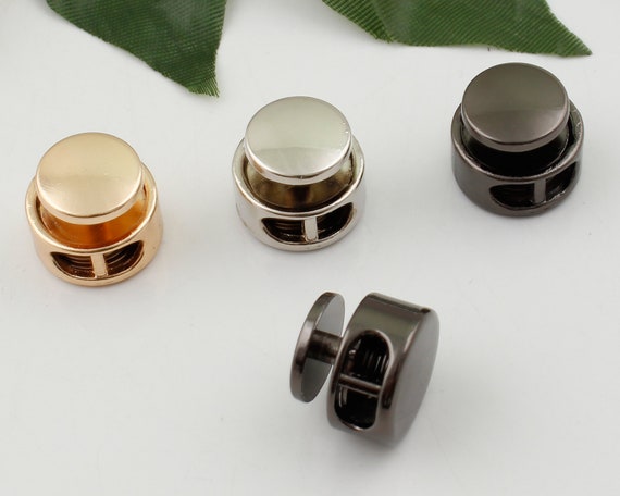metal cord lock two holes cord lock stopper cord stopper cord-lock spring cord stop toggle stopper black cord lock 2-4-10 pcs