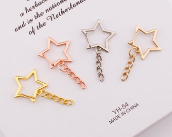 50mm×27mm star swivel clasp swivel key ring clasp DIY  hook swivel lobster clasps swivel clip push gate hook trigger snap hook 4-10-20pcs