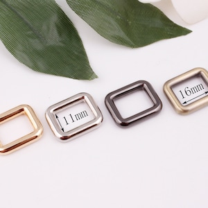 16mm inner 5/8“ metal rectangle buckle rectangular rings webbing bag clasp bag strap buckle purse ring handbag strap hardware 2-4-10 pcs