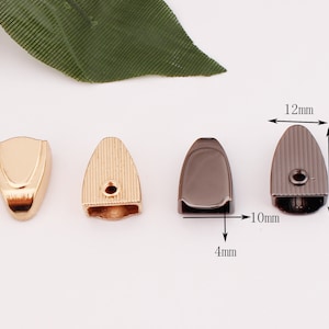 metal zipper end,zipper end caps,zip cap,zip stops,clasps cord end caps bag purse zipper,DIY bag hardware 2/4/10 pcs