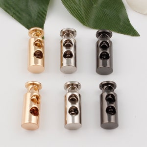 metal cord lock two holes cord lock stopper cord stopper cord-lock spring cord stop toggle stopper black cord lock 2-4-10 pcs