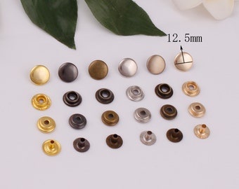 12.5mm metal snaps utility spring metal snaps heavy duty snaps for leather metal snap fasteners leather snap 20-50-100set