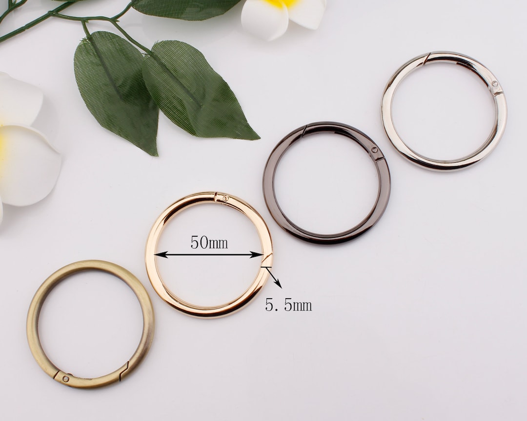 2 Inch 50mm Inner Round Spring O Ring Clasps Metal O Rings Round Ring ...