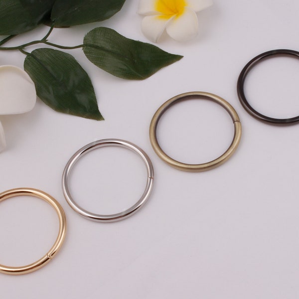 50mm inner 2" metal o ring purse o ring circle ring buckle belt strap webbing o ring strap connection ring bag o ring 2-4-10 pcs