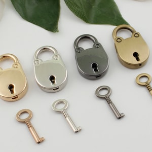 metal bag padlock with key love lock purse bag lock with key set purse lock purse hardware 37mm×22mm 1-2-5 pcs