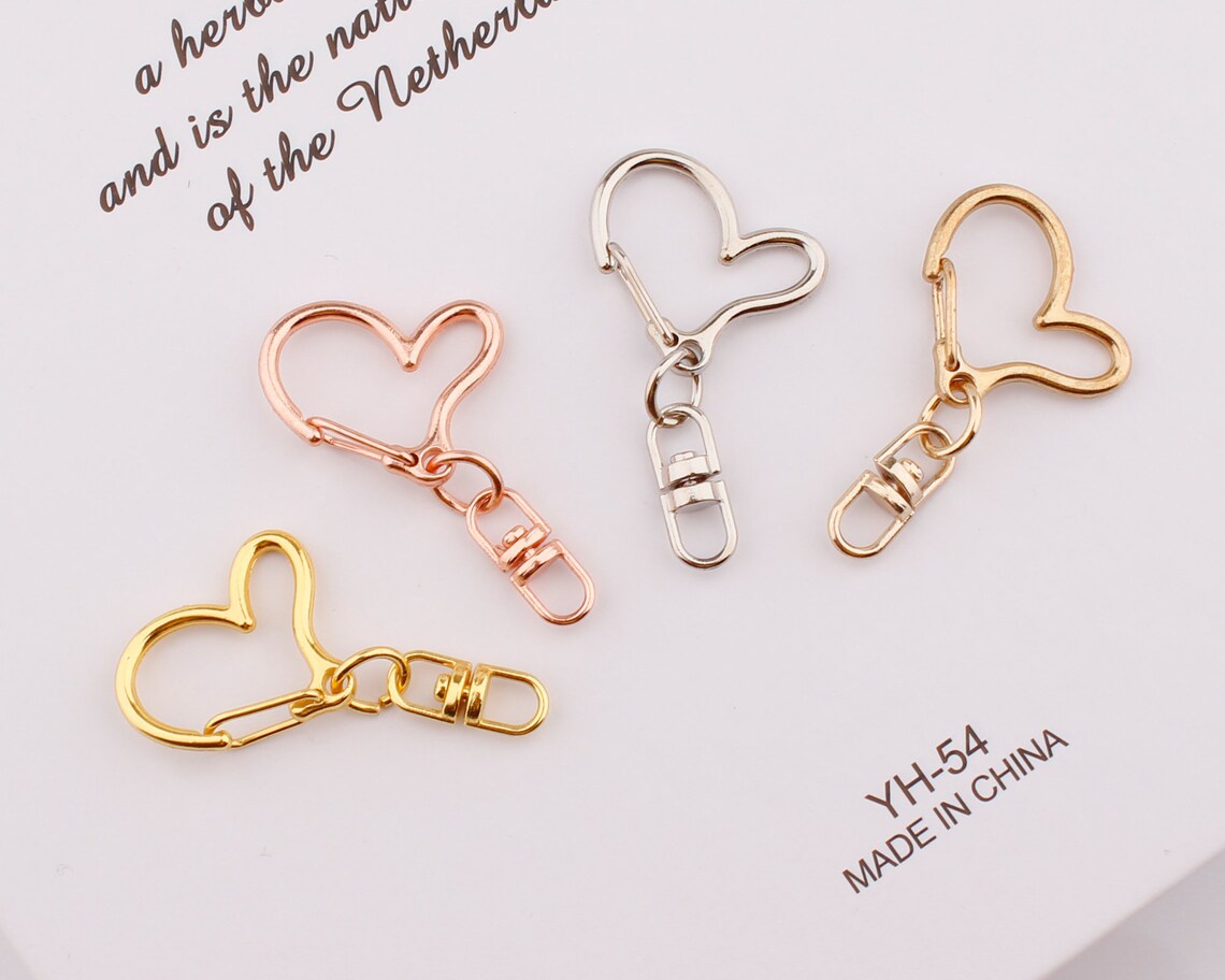 43mm24mm Heart Shape Swivel Clasp Swivel Key Ring Clasp DIY Etsy